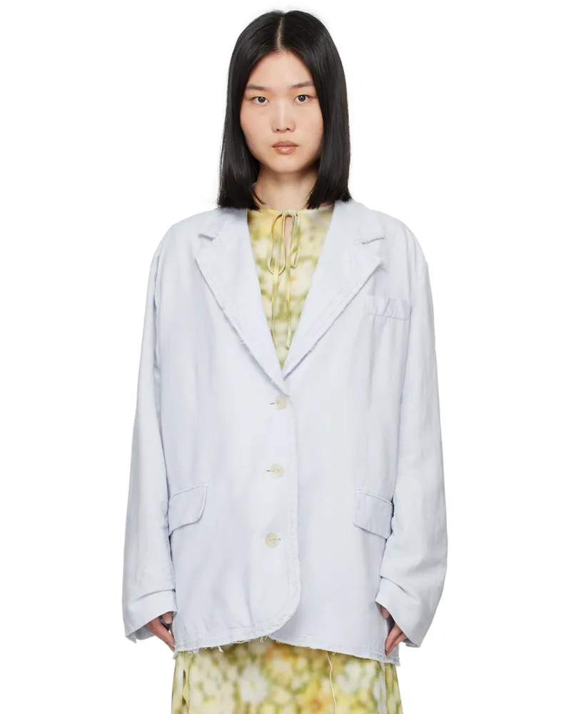 Acne Studios Blue Single-Breasted Blazer Aav