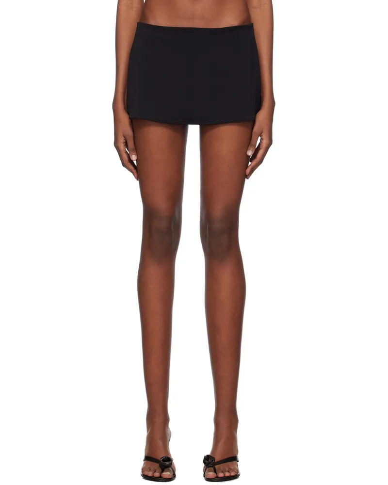 GUIZIO Black Micro Miniskirt Black