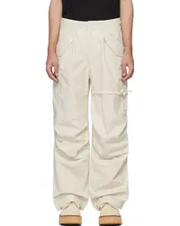 R13 Off-White Mark Military Cargo Pants Ecru