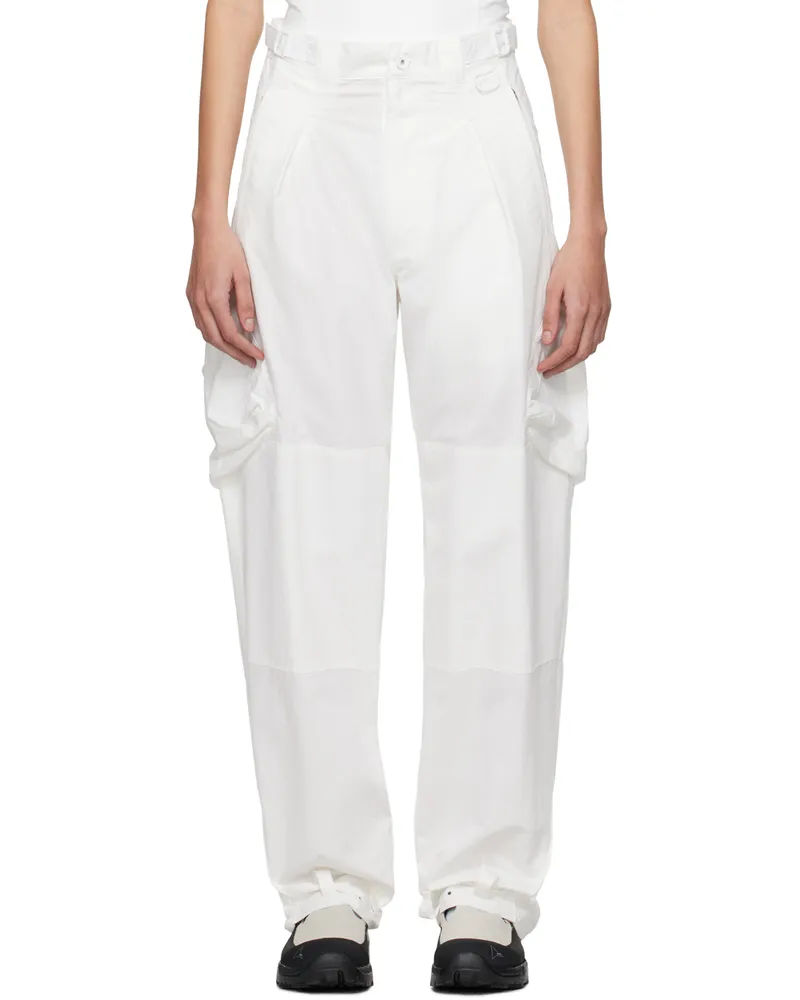 Hyein Seo White Military Cargo Pants White