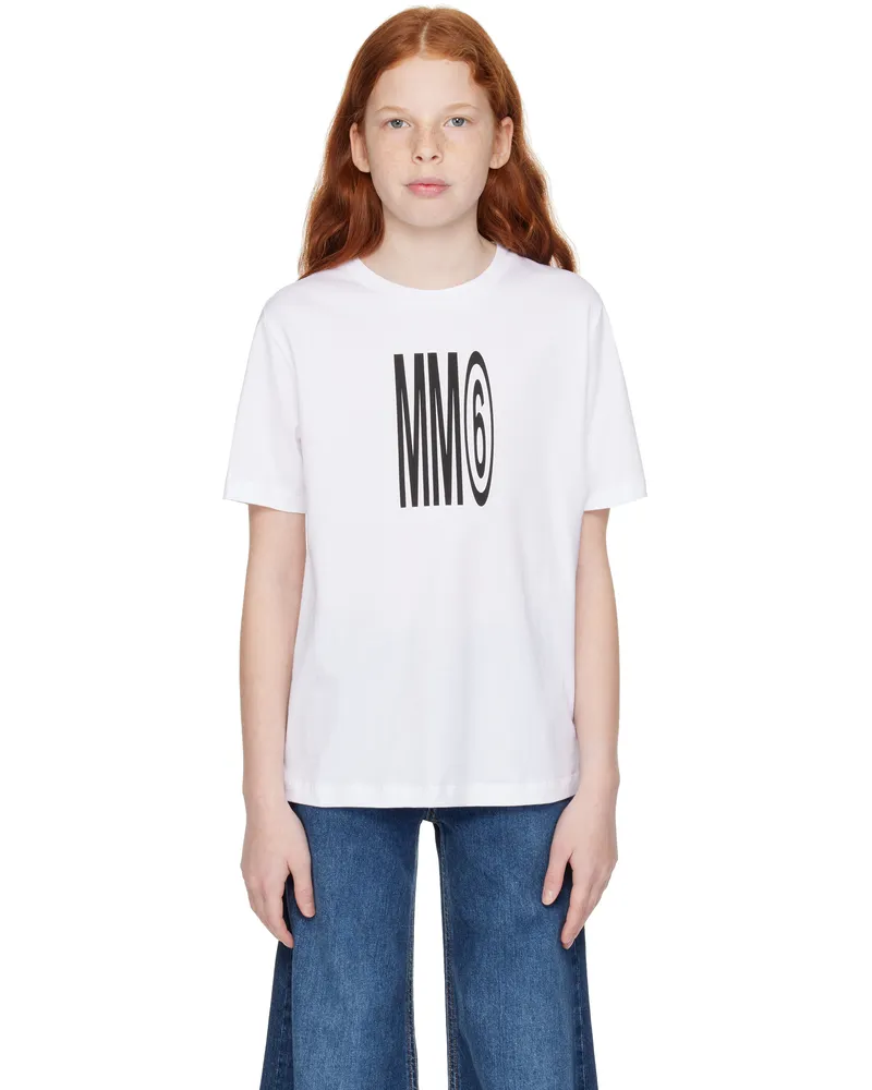 Maison Margiela Three-Pack Kids Multicolor Printed Logo T-shirts M6c31
