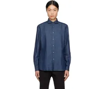 Blue Buttoned Denim Shirt