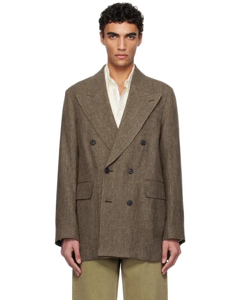 Our Legacy Brown Sharp DB Blazer Tobacco