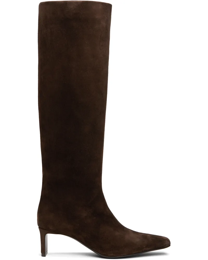KHAITE Brown Ona Knee-High Tall Boots 893