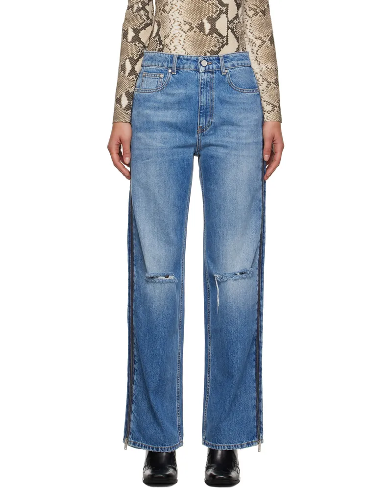 Stella McCartney Blue Zip Jeans 4406