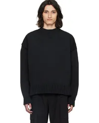 Jil Sander Black Crewneck Sweater Black