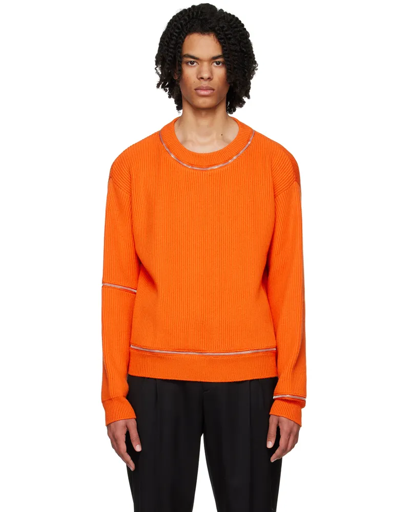 Moschino Orange Zip Sweater A0064
