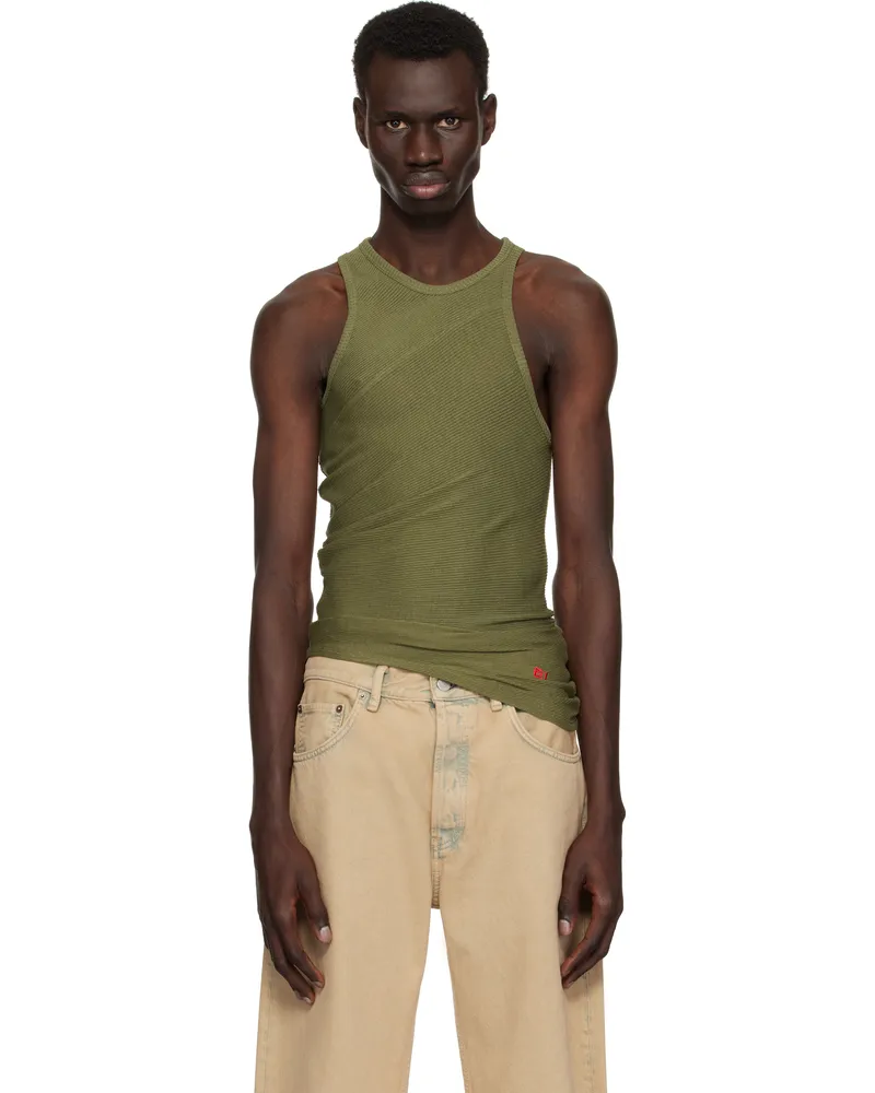 Eckhaus Latta Green Spiral Tank Top Lichen