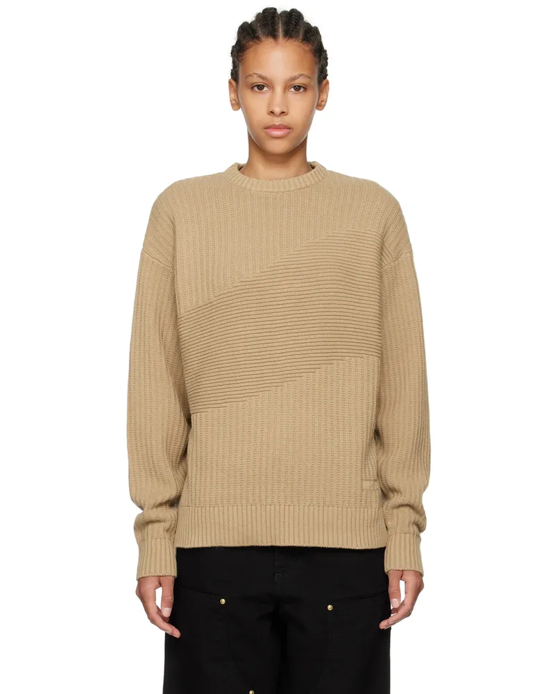 Dime Tan Wave Sweater Khaki