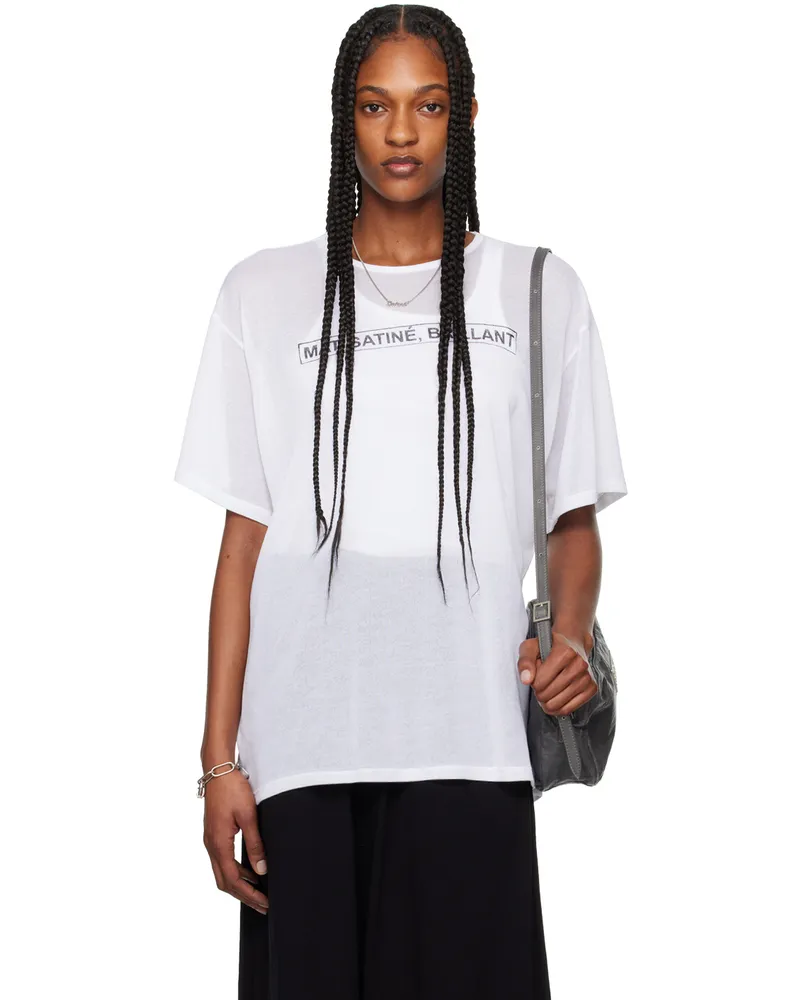 Maison Margiela White Printed T-Shirt 100