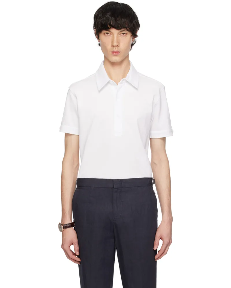 Orlebar Brown White Sebastian Polo White