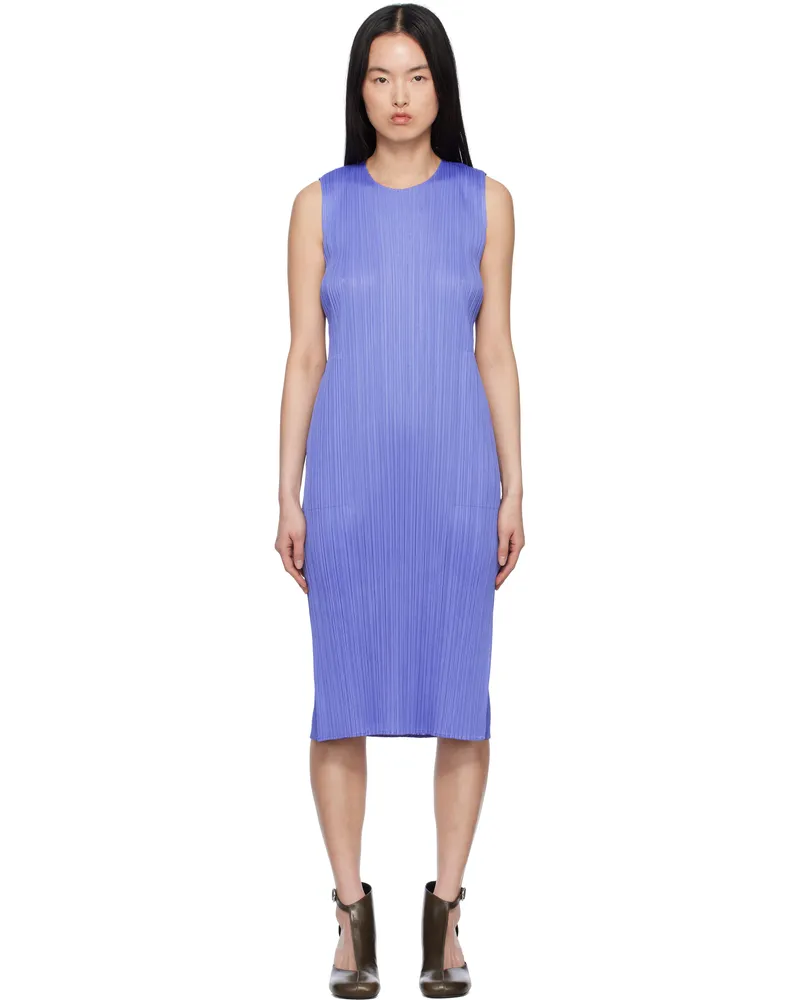 Issey Miyake Blue Monthly Colors March Midi Dress 74