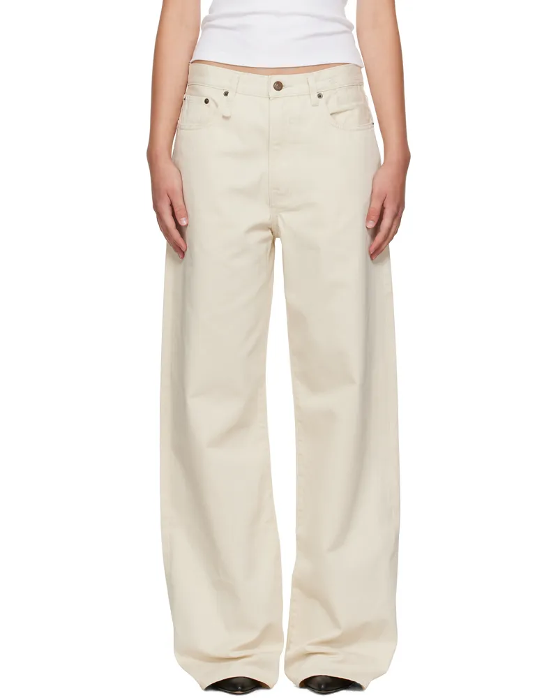 R13 Off-White D'Arcy Loose Jeans Bone