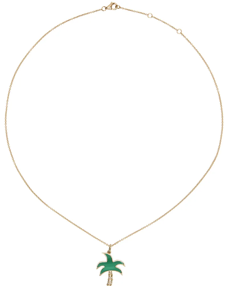 Yvonne Léon Gold & Green Palmier Necklace 9