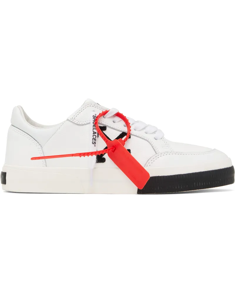 OFF-WHITE White New Low Vulcanized Leather Sneakers White