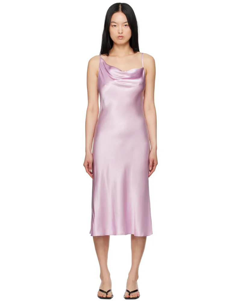 Silk Laundry Purple Carrie Midi Dress Lilac
