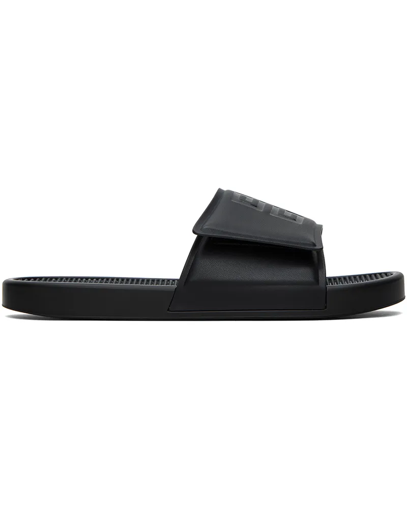 Givenchy Black 4G Pool Slides 004-black