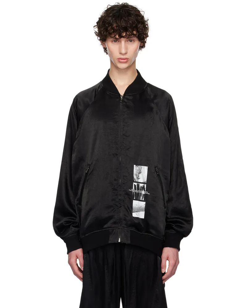 Julius Black Sukajan Reversible Bomber Jacket Black