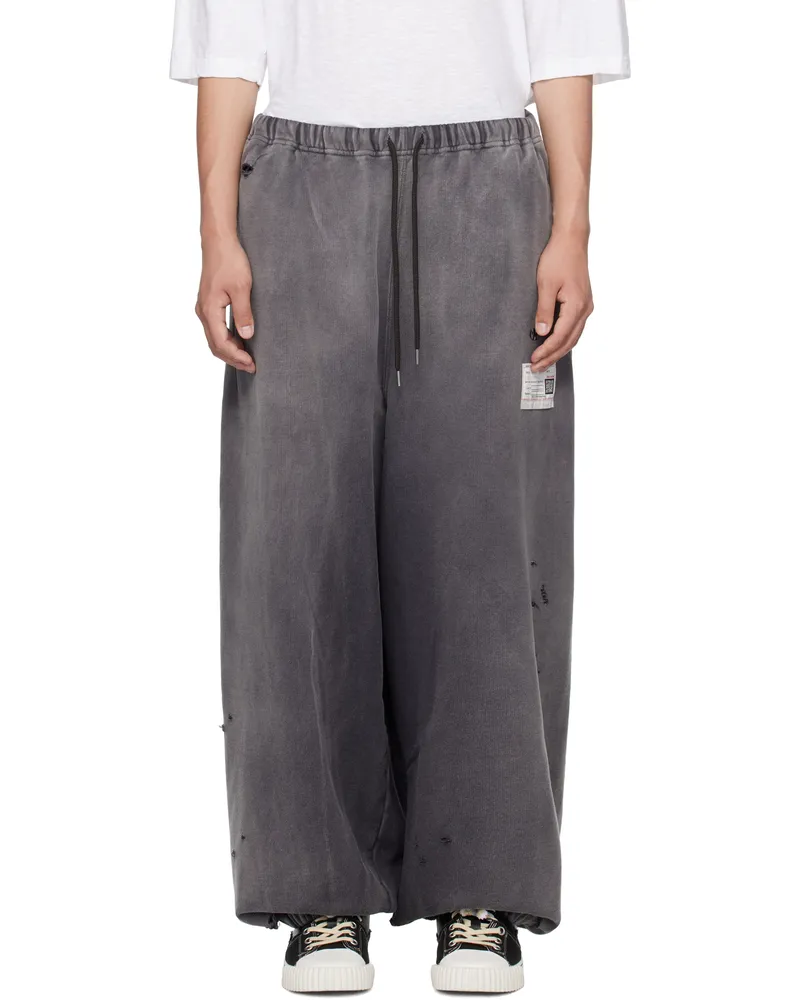 MIHARAYASUHIRO Black Sun Faded Sweatpants Black