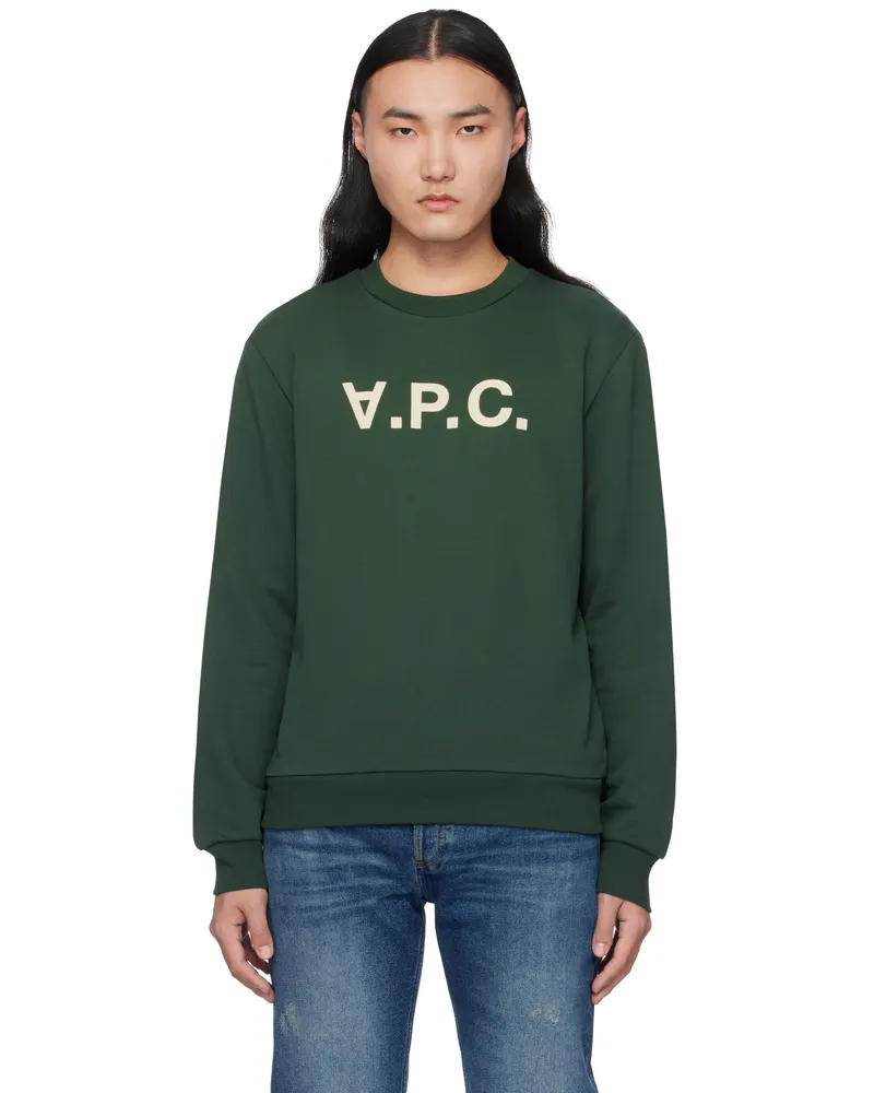 A.P.C. Green Standard Grand 'VPC' Sweatshirt Vert