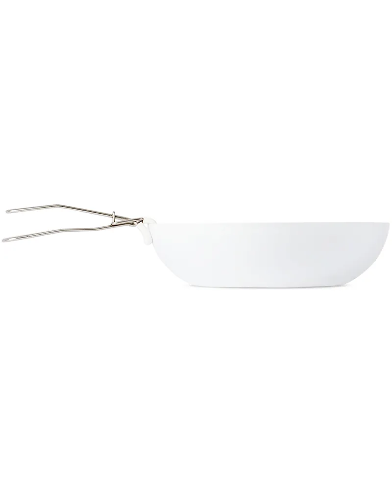 knIndustrie White ABCT Flat Bottom Wok, 32 cm White