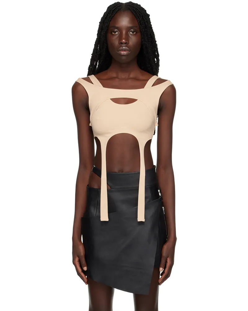 Heliot Emil Beige Harness Tank Top Beige
