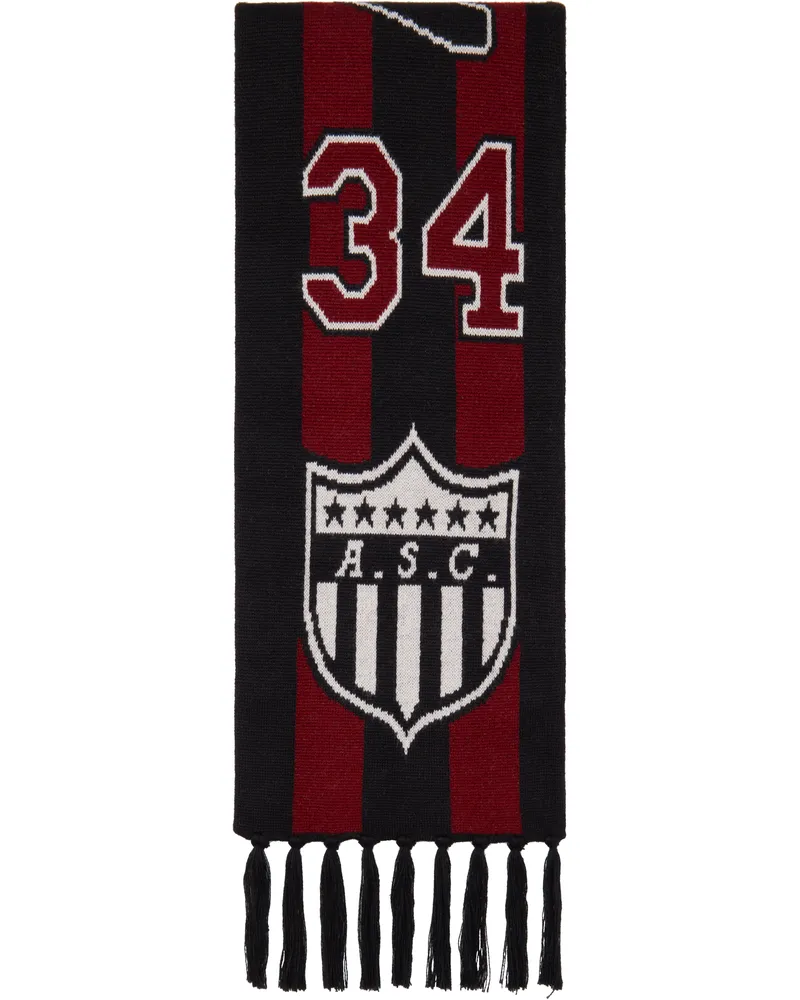 AMBUSH Burgundy & Black Stadium Scarf Burgundy