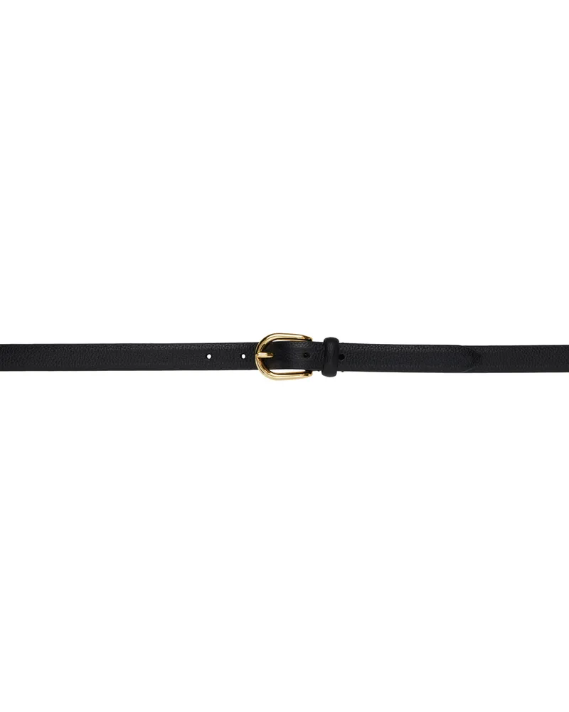 Anderson's Black Skinny Soft Grained Calf Leather Belt N1
