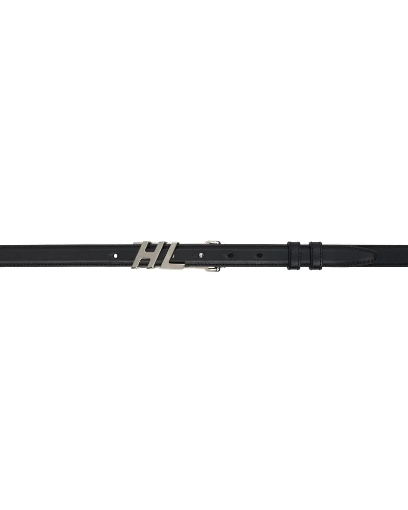 Helmut Lang Black Leather Logo Belt Black