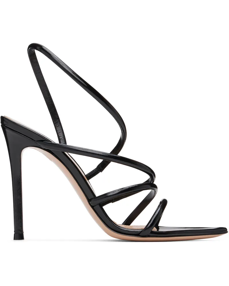 Gianvito Rossi Black Ettie Heeled Sandals Black