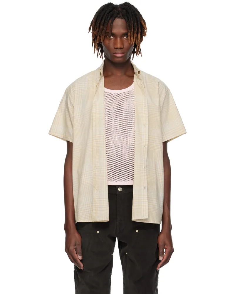 GIMAGUAS Beige Jake Short Sleeve Shirt Brown