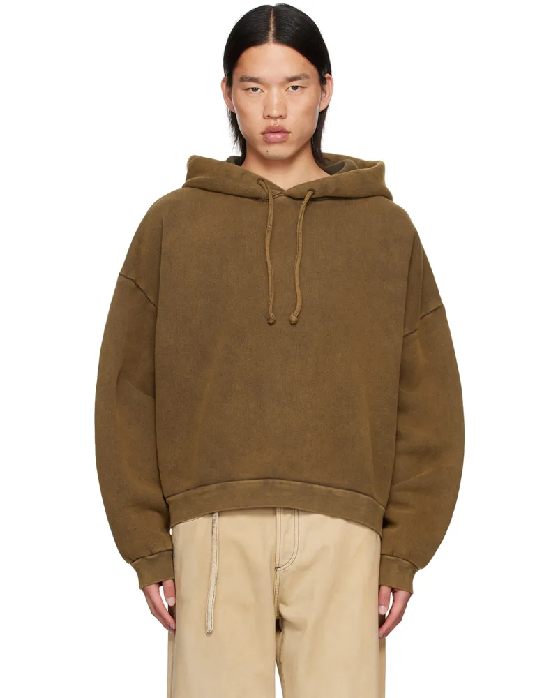 Acne Studios Brown Logo Patch Hoodie Adn