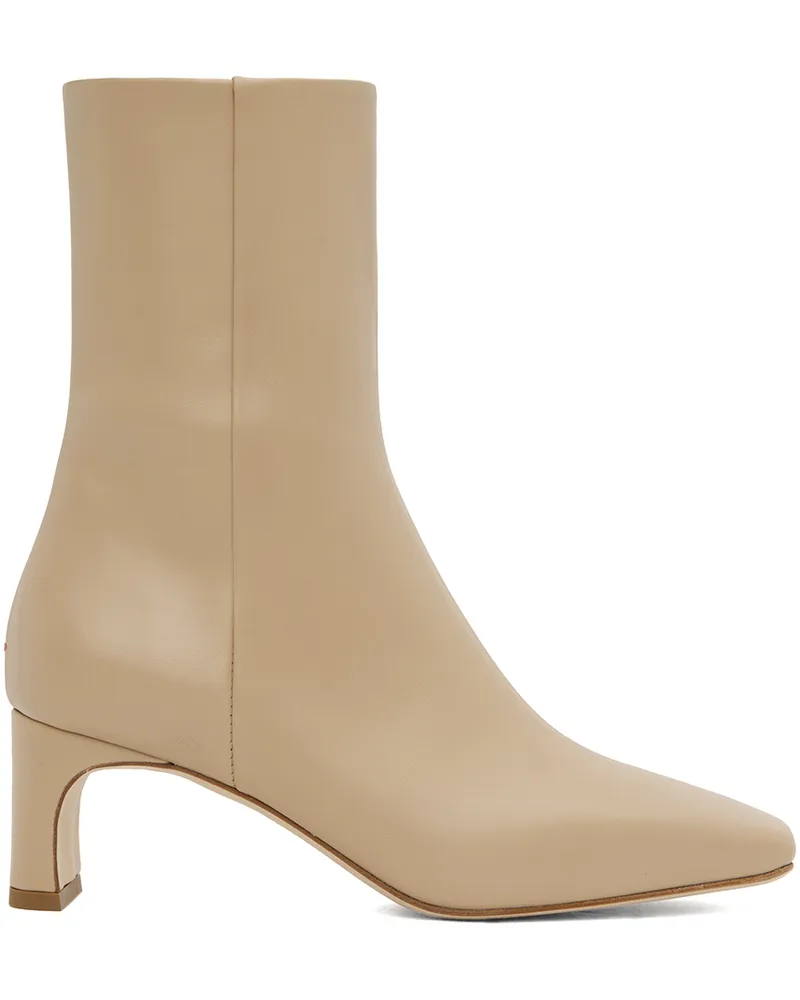 aeyde Beige Tabitha Ankle Boots Latte