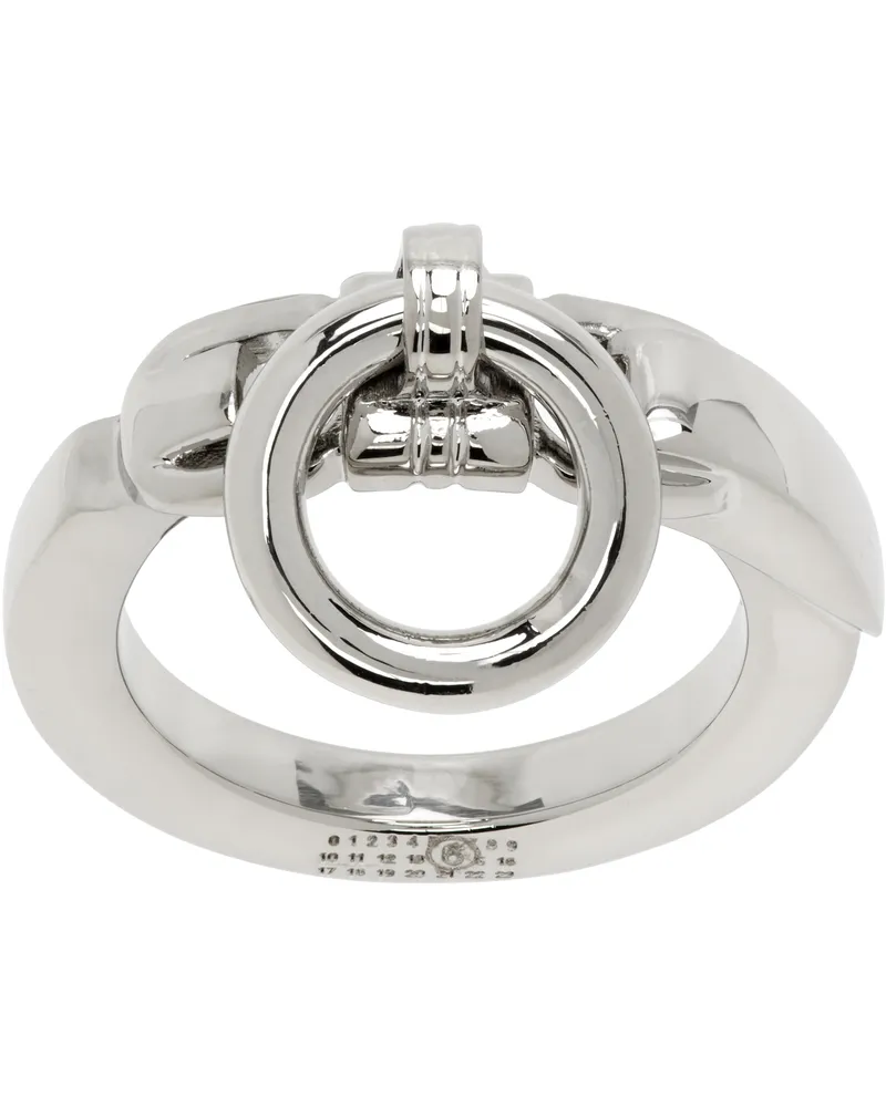 Maison Margiela Silver Object Trouve Minimal Logo Ring 951
