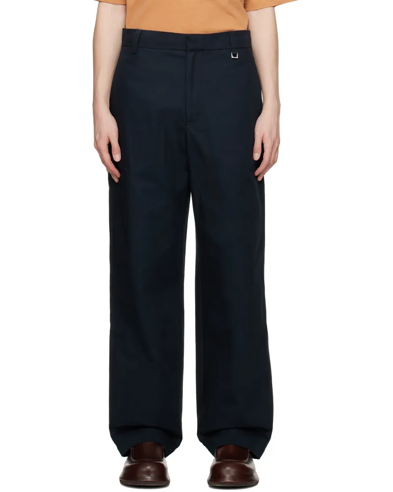 Jacquemus Navy Le Raphia 'Le Pantalon Banho' Trousers 380