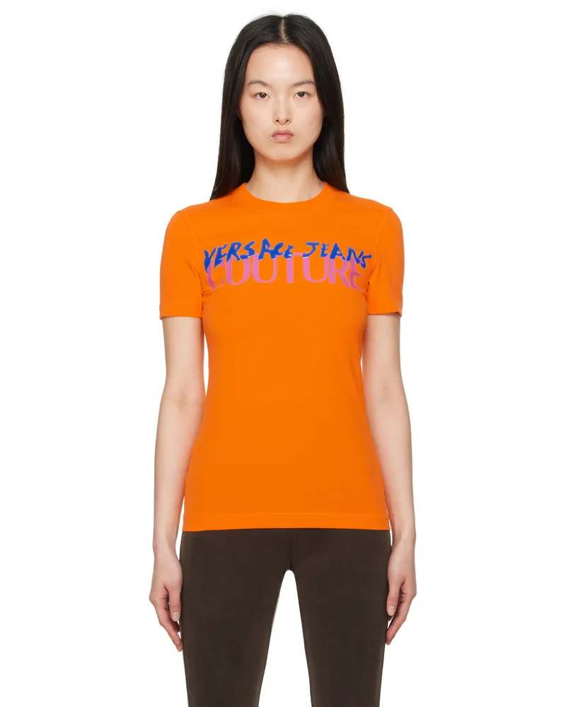 Versace Jeans Orange Logo T-shirt E565