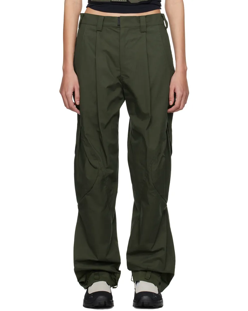 Hyein Seo Khaki Flap Pocket Trousers Khaki