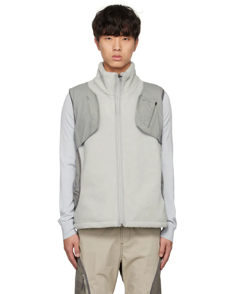 Hyein Seo Gray & White Layered Vest Slate