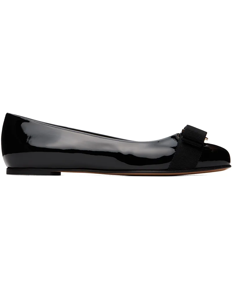 Ferragamo Black Varina Ballerina Flats 551