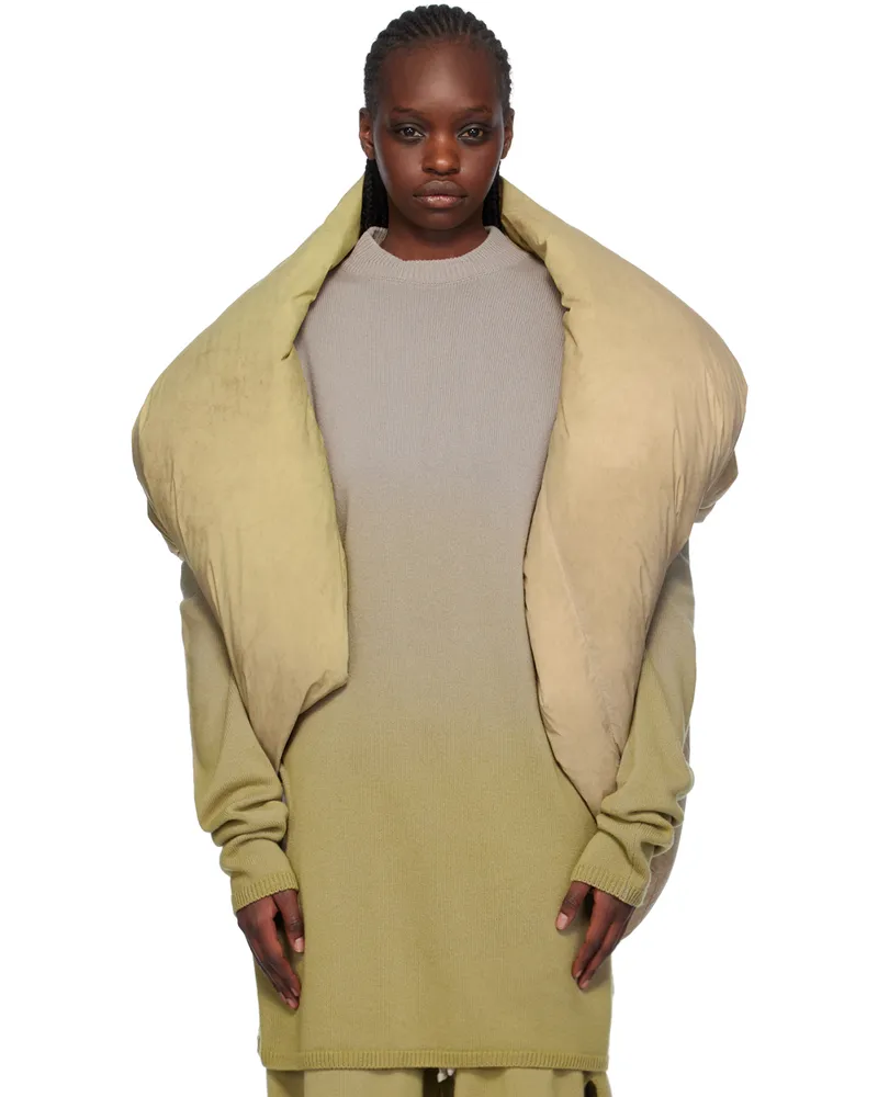 Rick Owens Moncler + Rick Owens Taupe & Green Down Vest 28d