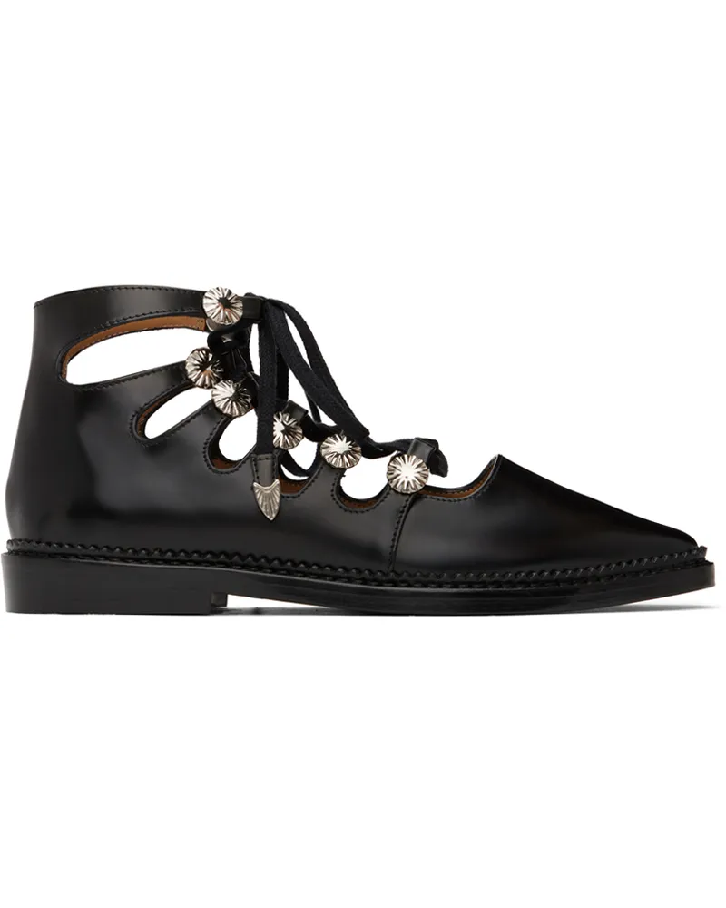 Toga SSENSE Exclusive Black Lace-Up Oxfords Aj773