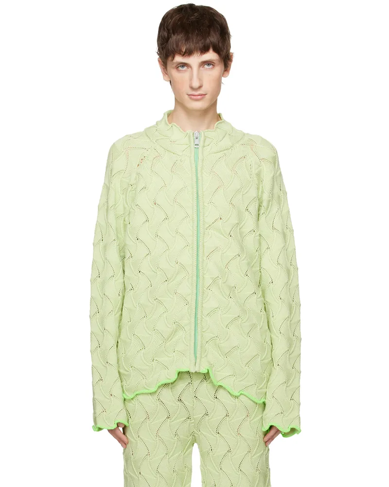 Robyn Lynch Green Wavy Cardigan 24496995