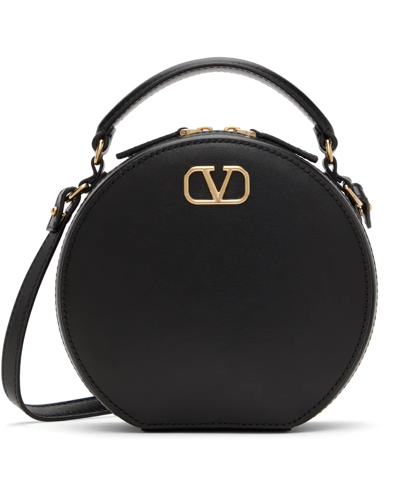 Valentino Garavani Black VLogo Signature Calfskin Mini Bag 0no