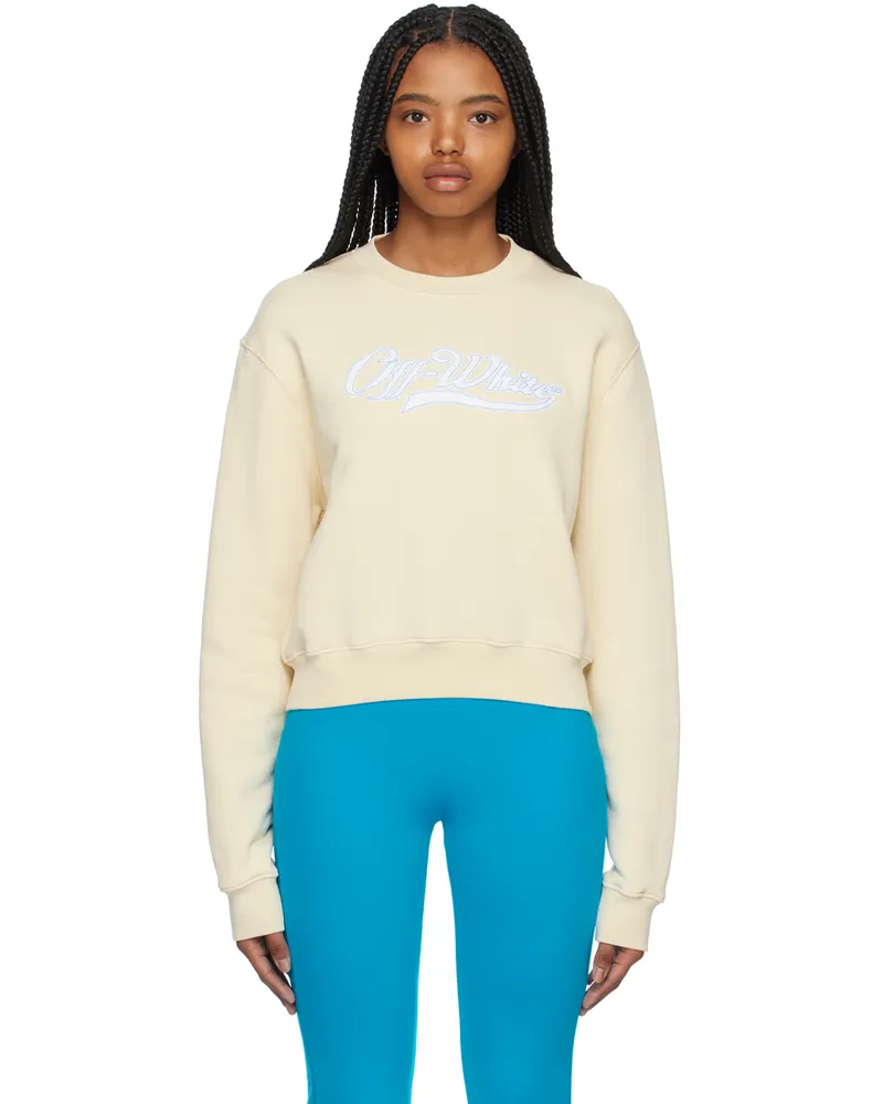 OFF-WHITE Beige Embr Sweatshirt Beige