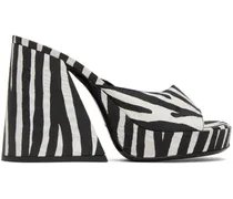 Black & White Slice Heeled Sandals