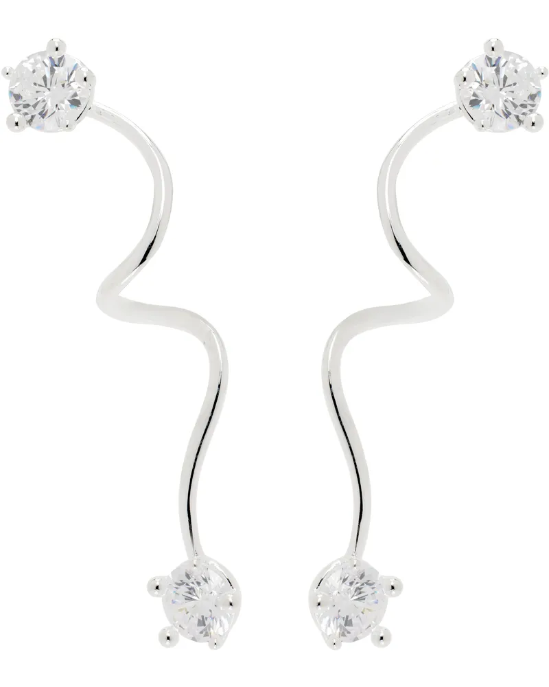 PANCONESI Silver Constellation Earrings Brass