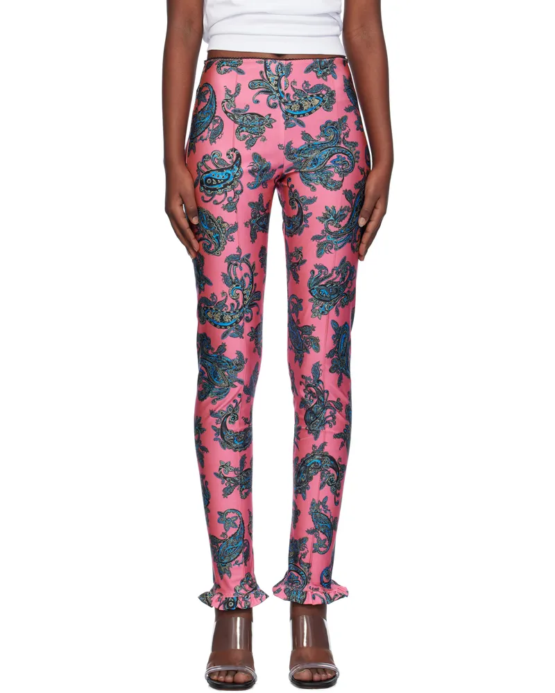 Meryll Rogge Pink Ruffle Sport Leggings Pink