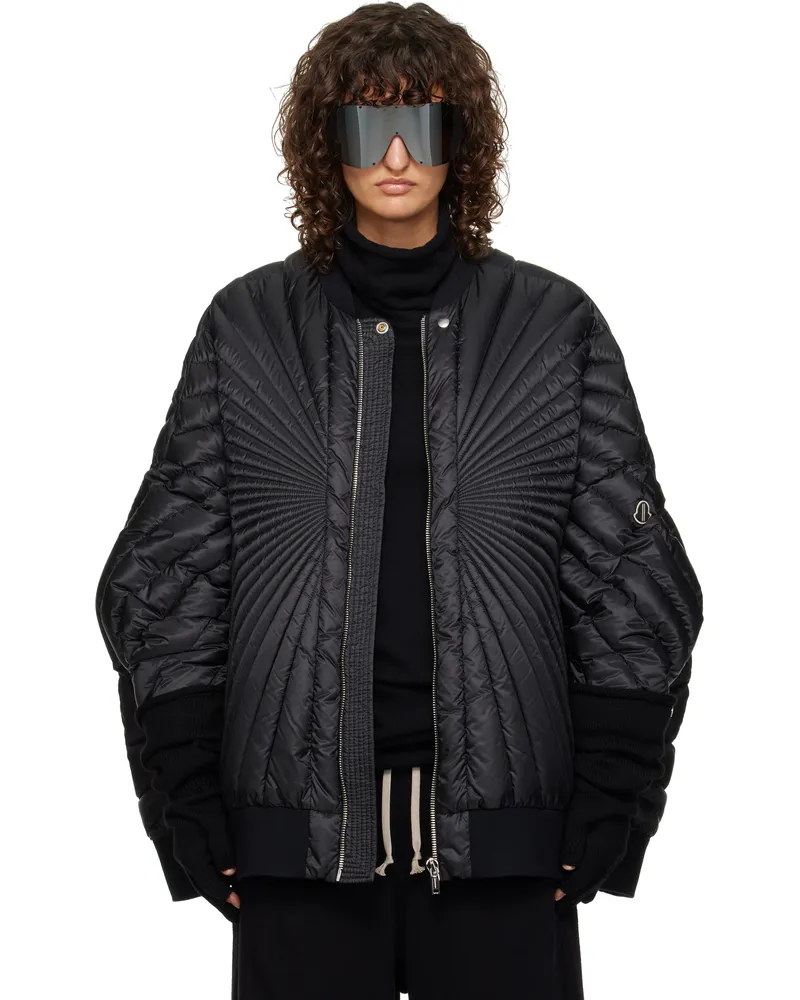 Rick Owens Moncler + Rick Owens Black Radiance Peter Bomber Jacket 999