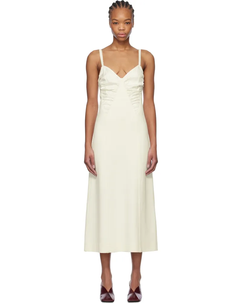 Jil Sander Off-White Sleeveless Midi Dress 105