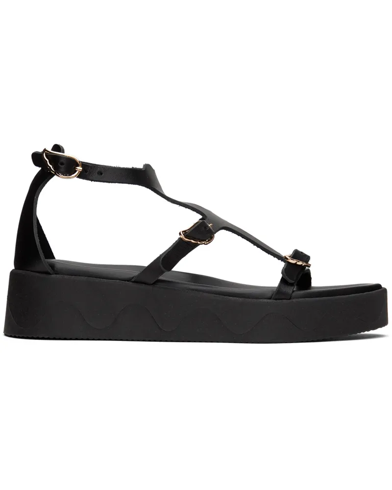 Ancient Greek Sandals Black Arbele Sandals Black